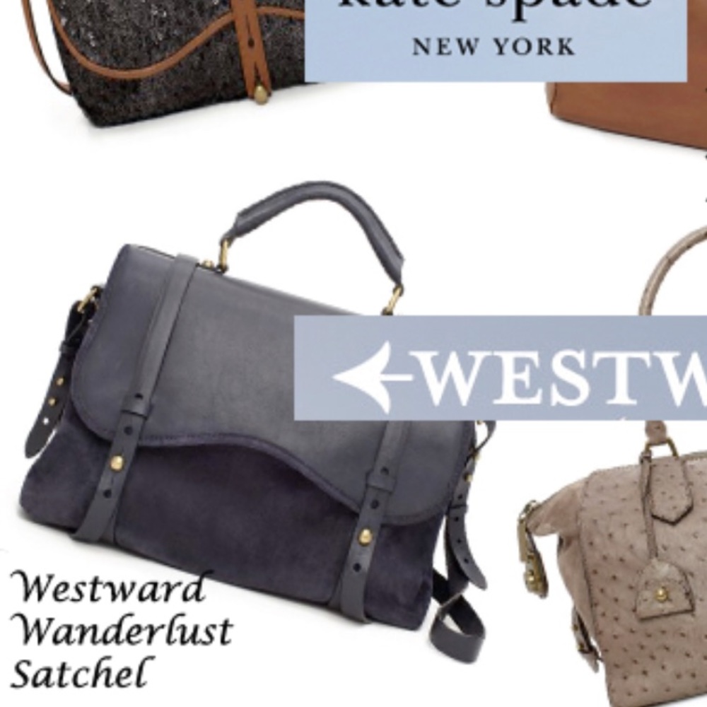 Kate Spade Westward Wanderlust Navy Satchel - Picture 2 of 8